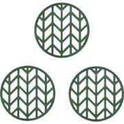 Krumble Siliconen pannenonderzetter rond met pijlen patroon - Groen - ...