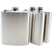 HIXA Heupfles - Zilver - 3 Stuks - Flacon - Veldfles - RVS - Drinkfles...