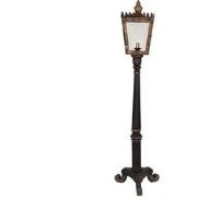 Clayre & Eef Vloerlamp 44x40x172 cm Zwart Goudkleurig Hout