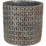 Clayre & Eef Bloempot Binnen Ø 15x14 cm Grijs Steen