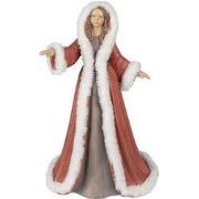 Clayre & Eef Beeld Vrouw 40 cm Rood Polyresin