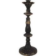 Clayre & Eef Kandelaar 30 cm Zwart Goudkleurig IJzer