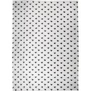 Clayre & Eef Plaid 130x170 cm Wit Zwart Polyester