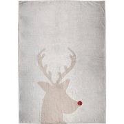 Clayre & Eef Plaid 130x170 cm Beige Polyester Rendier