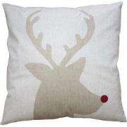Clayre & Eef Kussenhoes 45x45 cm Beige Bruin Polyester Hert