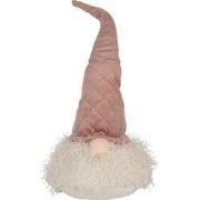 Clayre & Eef Kerstdecoratie met LED-verlichting Kabouter 44 cm Roze Sy...