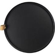 Clayre & Eef Decoratie Dienblad Ø 30x3 cm Zwart Metaal