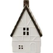 Clayre & Eef Decoratie Huis 16 cm Beige Goudkleurig Porselein