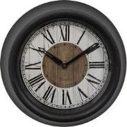 Clayre & Eef Wandklok Ø 23x5 cm Bruin Beige Kunststof