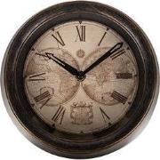 Clayre & Eef Wandklok Ø 23x5 cm Bruin Beige Kunststof