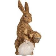 Clayre & Eef Beeld Konijn 14 cm Bruin Polyresin