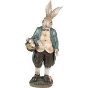 Clayre & Eef Beeld Konijn 38 cm Bruin Groen Polyresin