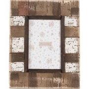 Clayre & Eef Fotolijst 10x15 cm Bruin Wit Hout