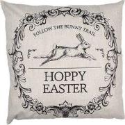 Clayre & Eef Kussenhoes 45x45 cm Beige Zwart Polyester Konijn