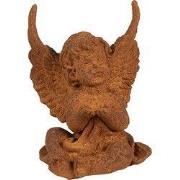 Clayre & Eef Decoratie Beeld Engel 12 cm Bruin Polyresin