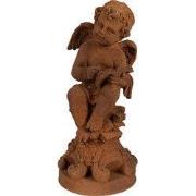 Clayre & Eef Decoratie Beeld Engel 36 cm Bruin Polyresin