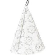 Clayre & Eef Theedoek Ø 80 cm Wit Grijs Katoen Hond