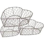 Clayre & Eef Opbergmand Set van 3 25x23x11/ 22x20x10/ 19x18x8 cm Bruin...