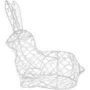 Clayre & Eef Eiermand Konijn 30 cm Wit Metaal