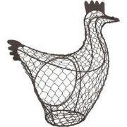 Clayre & Eef Eiermand Kip 32 cm Bruin Metaal