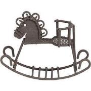 Clayre & Eef Decoratie Beeld Paard 9x3x6 cm Bruin Metaal