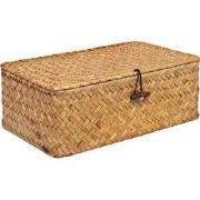 QUVIO Opbergmand - Maat M - Rotan - Bruin