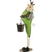 Clayre & Eef Decoratie Beeld Vogel 83 cm Groen Metaal