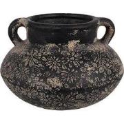 Clayre & Eef Bloempot Ø 21x13 cm Grijs Keramiek