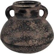 Clayre & Eef Bloempot Ø 15x13 cm Grijs Keramiek