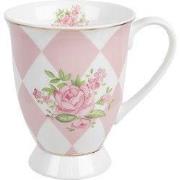 Clayre & Eef Mok 300 ml Roze Wit Porselein Rozen