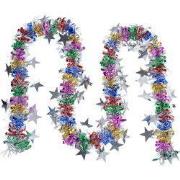Clayre & Eef Kerstslinger Guirlande 200 cm Meerkleurig Kunststof