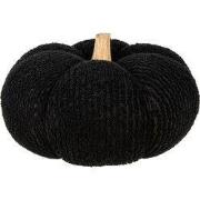 Clayre & Eef Decoratie Pompoen Ø 25x16 cm Zwart Polyester