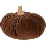 Clayre & Eef Decoratie Pompoen Ø 20x14 cm Bruin Polyester