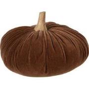 Clayre & Eef Decoratie Pompoen Ø 25x16 cm Bruin Polyester