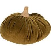 Clayre & Eef Decoratie Pompoen Ø 20x14 cm Groen Polyester