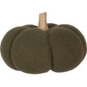 Clayre & Eef Decoratie Pompoen Ø 15x12 cm Groen Polyester