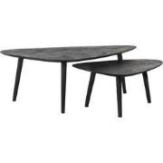 LABEL51 Salontafel Rock - Zwart - Mangohout - 110 cm