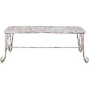 Clayre & Eef Tuinbank 117x37x42 cm Wit Bruin Metaal