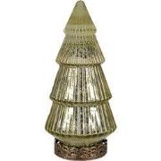 Clayre & Eef Kerstdecoratie met LED-verlichting Kerstboom Ø 8x16 cm Ge...