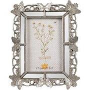 Clayre & Eef Fotolijst 13x18 cm Zilverkleurig Polyresin Vlinders
