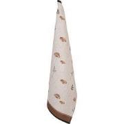 Clayre & Eef Theedoek 50x70 cm Beige Katoen Paddenstoelen