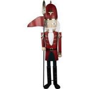 Clayre & Eef Kerstdecoratie Notenkraker 69x36x179 cm Rood Metaal