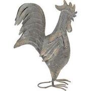 Clayre & Eef Tuindecoratie Haan 30x14x40 cm Grijs Metaal