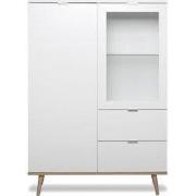 Hoge buffetkast 2 deuren 2 laden - H140 cm - Copenhague