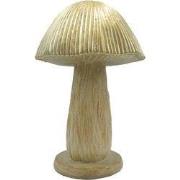 Clayre & Eef Decoratie Paddenstoel Ø 13x20 cm Bruin Polyresin