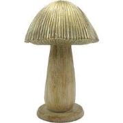 Clayre & Eef Decoratie Paddenstoel Ø 9x14 cm Bruin Polyresin