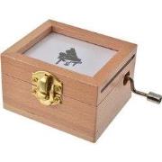 Clayre & Eef Muziekdoos 9x6x4 cm Wit Beige Hout