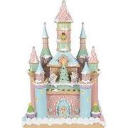 Clayre & Eef Gingerbread house 27x18x42 cm Roze Polyresin
