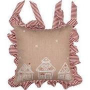 Clayre & Eef Kussenhoes Stoelkussen 40x40 cm Bruin Katoen Gingerbread ...