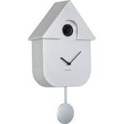 Koekoeksklok Modern Cuckoo Metallic - Zilver - 21.5x8.5x41cm